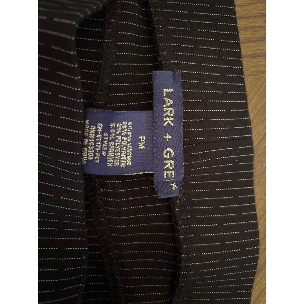 Lark and Grey women's leggings medium petite black white athletic‎